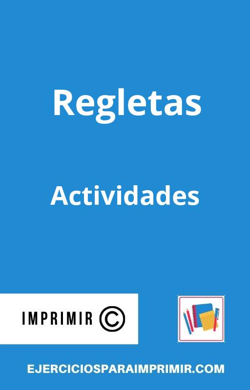 Actividades Con Regletas Para Imprimir