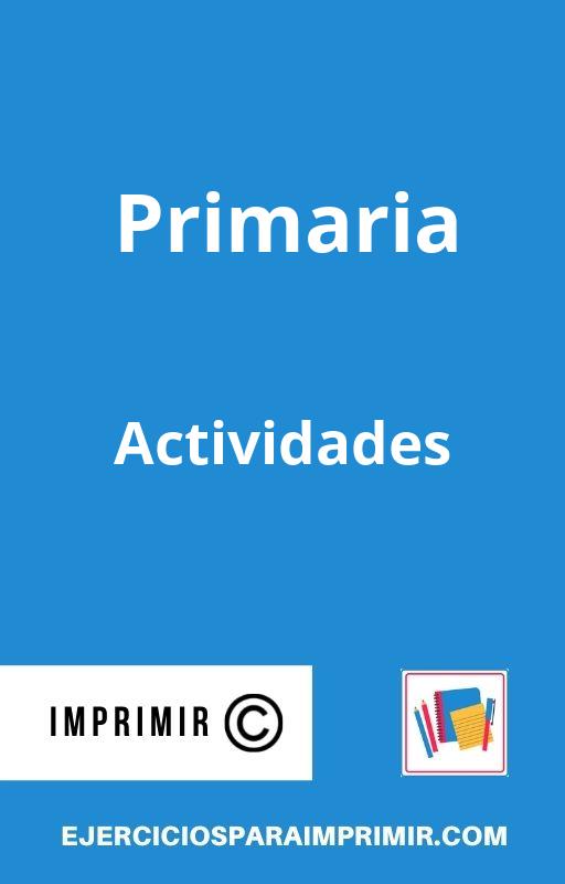 Actividades De Primaria Para Imprimir