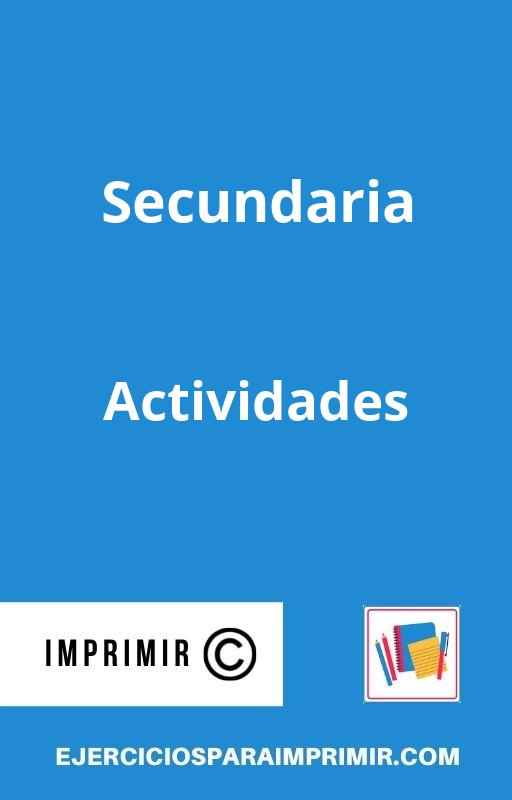 Actividades Para Secundaria Para Imprimir