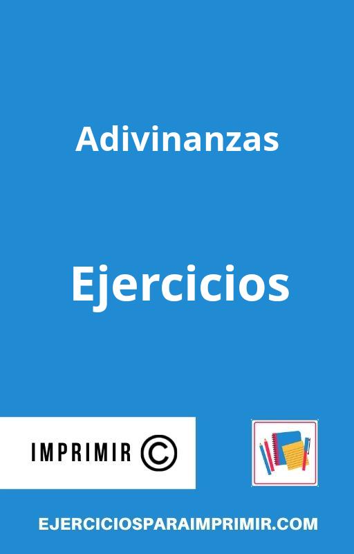 Ejercicios De Adivinanzas Para Imprimir