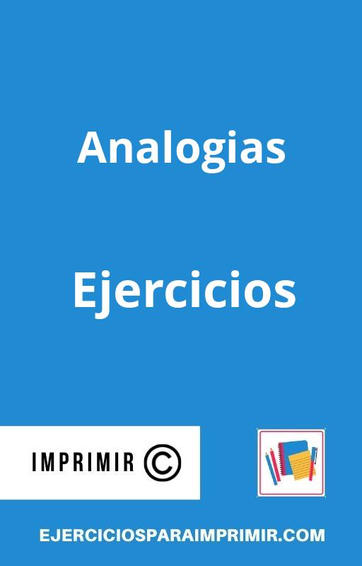 Ejercicios De Analogias Para Imprimir