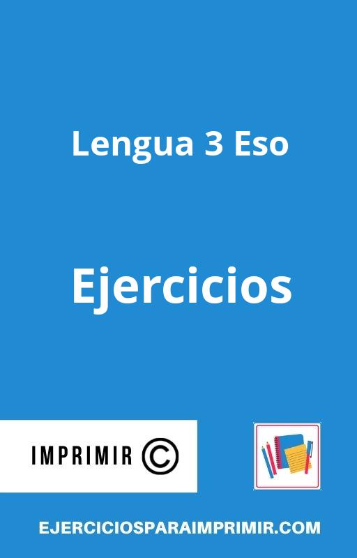 Ejercicios De Lengua 3 Eso Para Imprimir