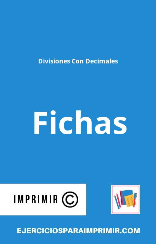 Fichas De Divisiones Con Decimales Para Imprimir